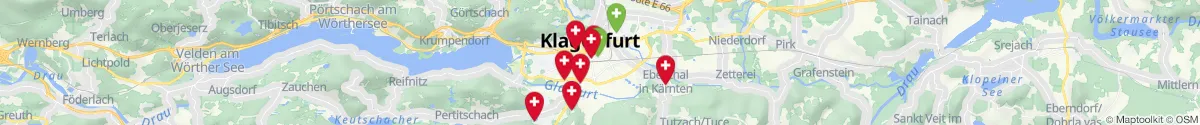 Kartenansicht für Apotheken-Notdienste in der Nähe von Klagenfurt  (Stadt) (Kärnten)